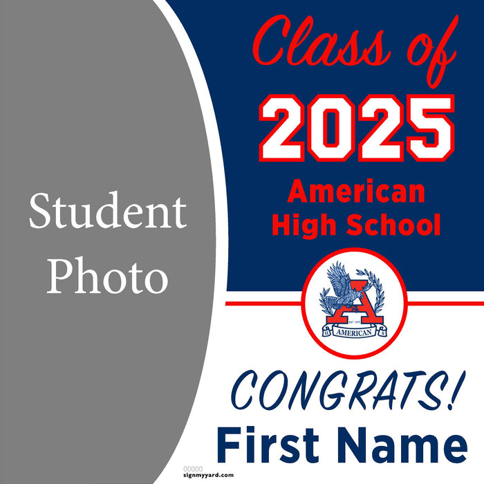 American High School 24x24 Class of 2025 Yard Sign (Option C)