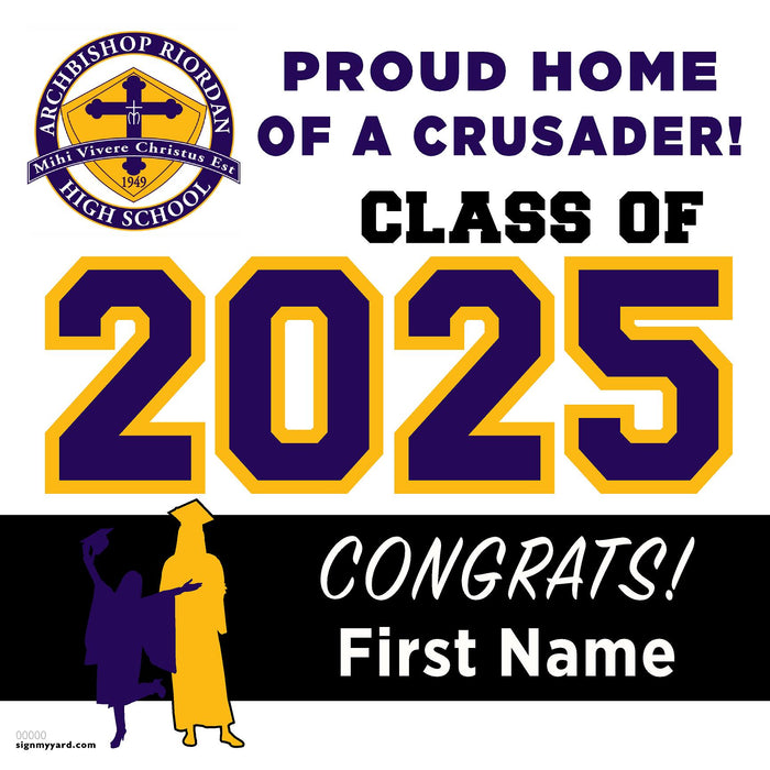 Archbishop Riordan High School 24x24 Class of 2025 Yard Sign (Option A)