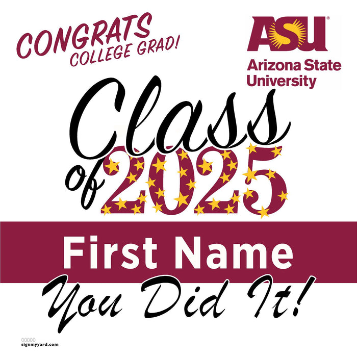 Arizona State University 24x24 Class of 2025 Yard Sign (Option B)