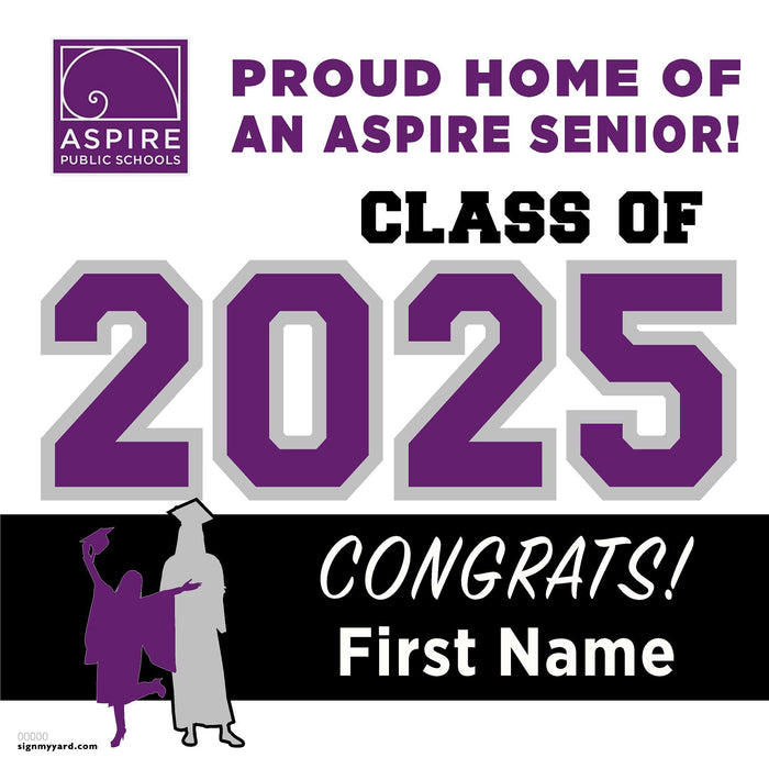 Aspire College Prep Academy Richmond 24x24 Class of 2025 Yard Sign (Option A)