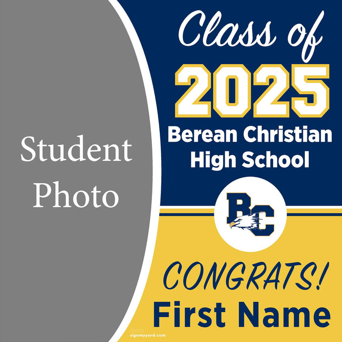 Berean Christian High School 24x24 Class of 2025 Yard Sign (Option C)