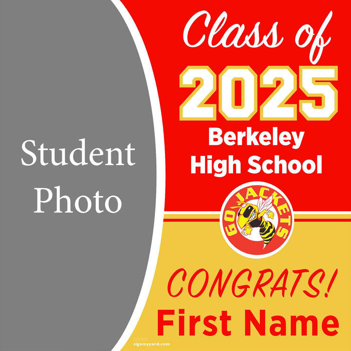 Berkeley High School 24x24 Class of 2025 Yard Sign (Option C)