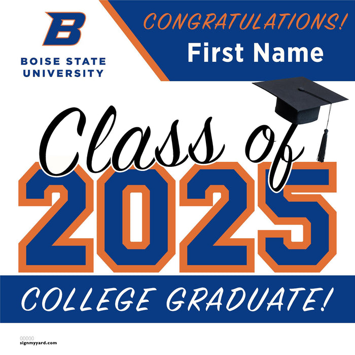 Boise State University 24x24 Class of 2025 Yard Sign (Option A)