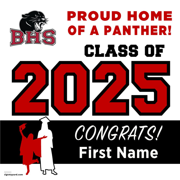 Burlingame High School 24x24 Class of 2025 Yard Sign (Option A)