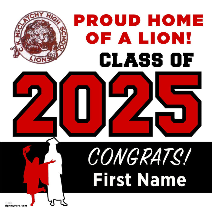 CK McClatchy High School 24x24 Class of 2025 Yard Sign (Option A)