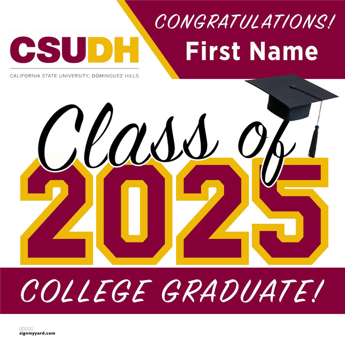 CSU Dominguez Hills 24x24 Class of 2025 Yard Sign (Option A)