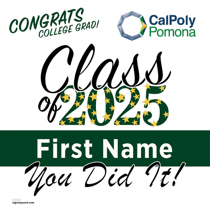 Cal Poly Pomona 24x24 Class of 2025 Yard Sign (Option B)