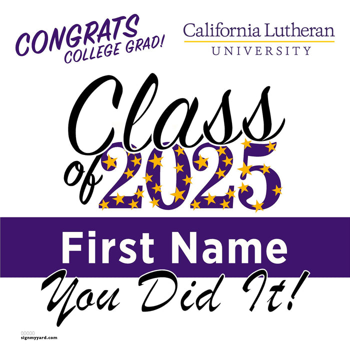 California Lutheran University 24x24 Class of 2025 Yard Sign (Option B)