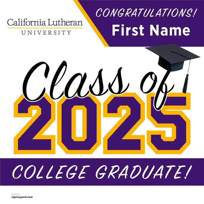 California Lutheran University 24x24 Class of 2025 Yard Sign (Option A)