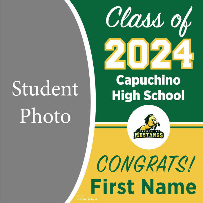 Capuchino High School 24x24 Class of 2024 Yard Sign with Photo(Option C)