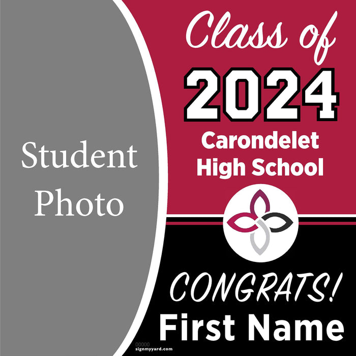 Carondelet High School 24x24 Class of 2024 Yard Sign with Photo(Option C)