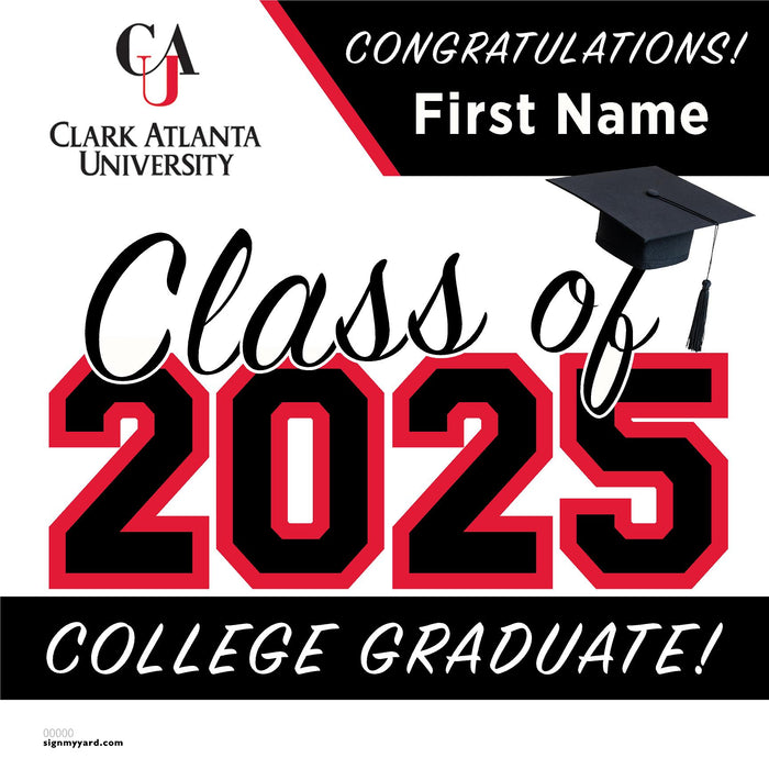 Clark Atlanta University 24x24 Class of 2025 Yard Sign (Option A)