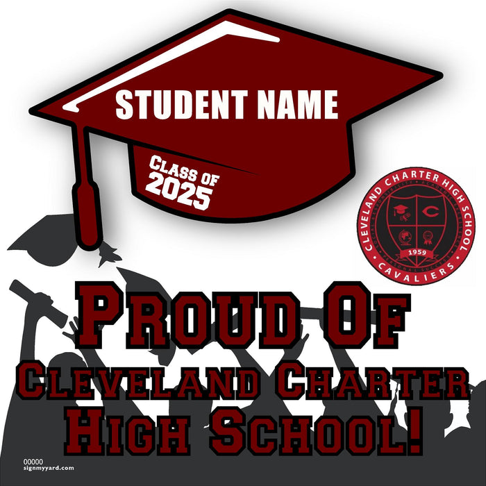 Cleveland Charter High School Class of 2025 24x24 Yard Sign (Option B)