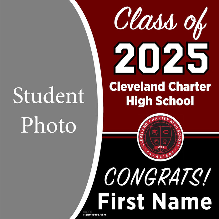 Cleveland Charter High School Class of 2025 24x24 Yard Sign (Option E)