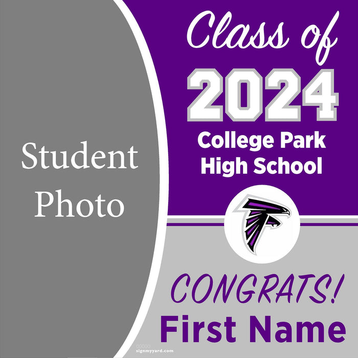 College Park High School 24x24 Class of 2024 Yard Sign with Photo(Option C)