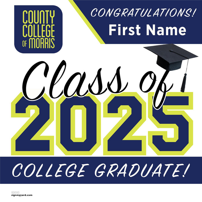 County College of Morris 24x24 Class of 2025 Yard Sign (Option A)