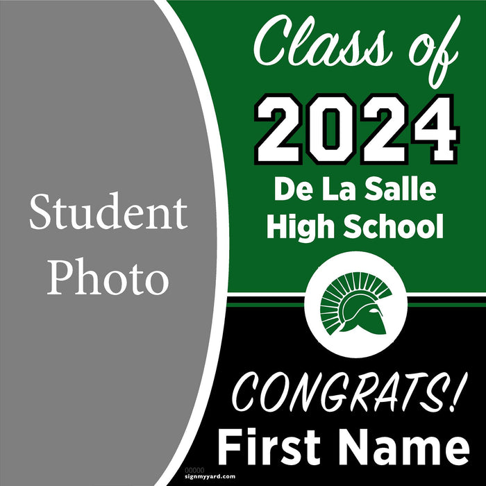 De La Salle High School 24x24 Class of 2024 Yard Sign with Photo(Option C)