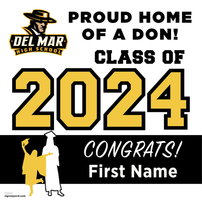 Del Mar High School 24x24 Class of 2024 Yard Sign (Option A)