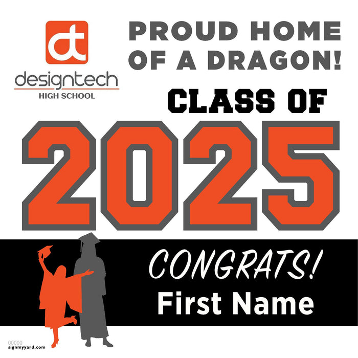 Design Tech High School 24x24 Class of 2025 Yard Sign (Option A)