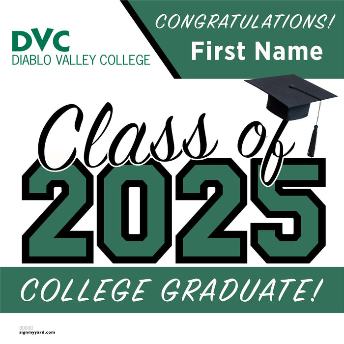 Diablo Valley College 24x24 Class of 2025 Yard Sign (Option A)