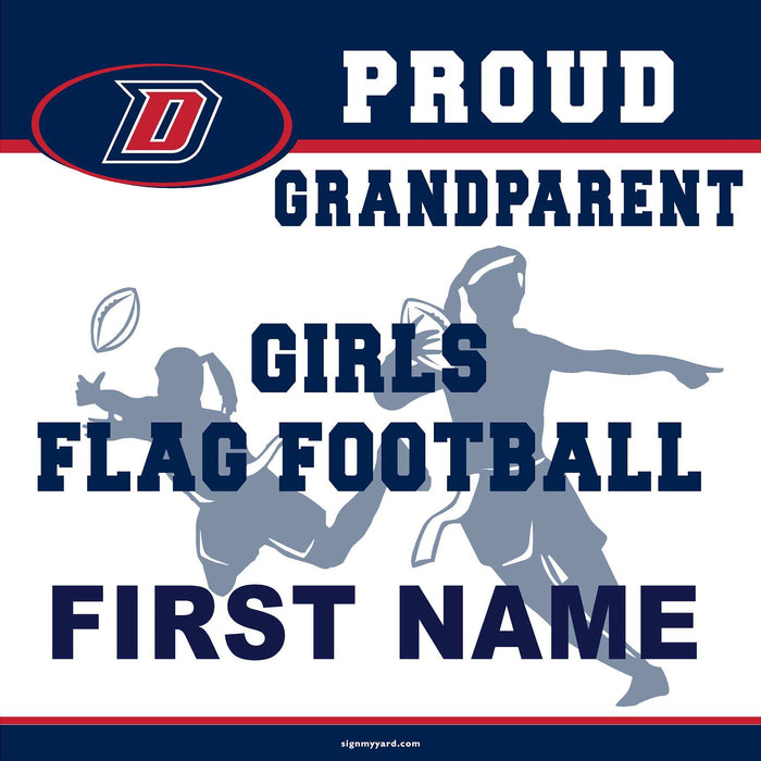 Dublin High School Girls Flag Football (Grandparent) 24x24 Yard Sign (includes installation in your yard)