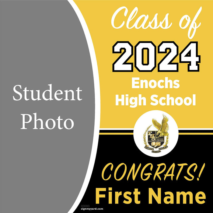 Enochs High School 24x24 Class of 2024 Yard Sign with Photo(Option C)