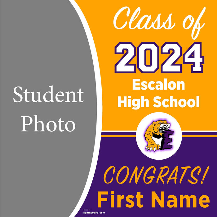 Escalon High School 24x24 Class of 2024 Yard Sign with Photo(Option C)