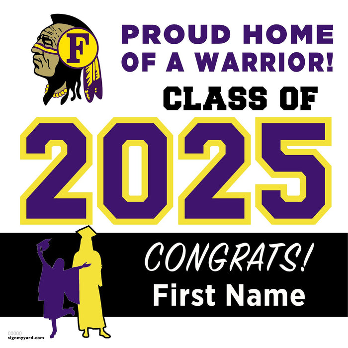 Fresno High School 24x24 Class of 2025 Yard Sign (Option A)