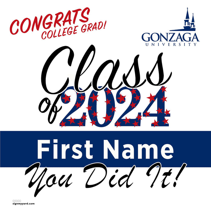 Gonzaga University 24x24 Class of 2024 Yard Sign (Option B)