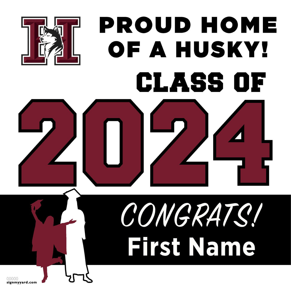 Hamilton High School 24x24 Class of 2024 Yard Sign (Option A) — SignMyYard