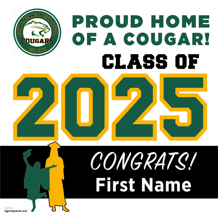 John F. Kennedy High School 24x24 Class of 2025 Yard Sign (Option A)