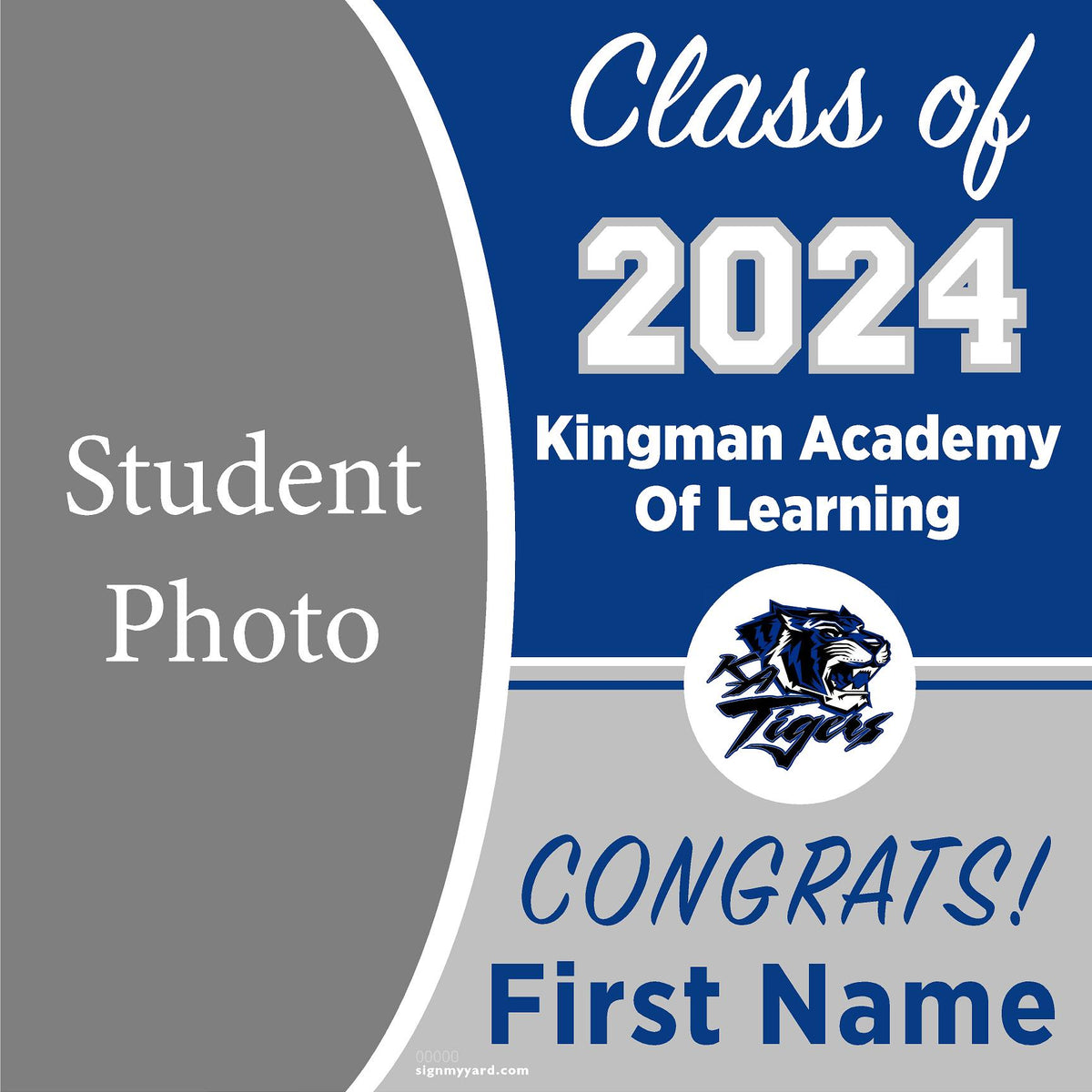 Kingman Academy of Learning High School 24x24 Class of 2024 Yard Sign