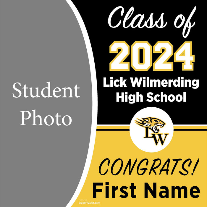 Lick Wilmerding High School 24x24 Class of 2024 Yard Sign with Photo(Option C)