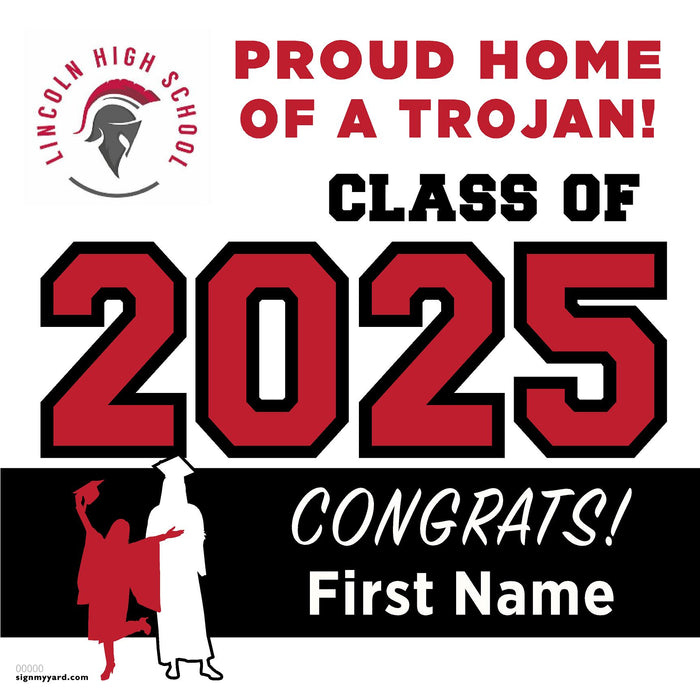 Lincoln High School (Stockton) 24x24 Class of 2025 Yard Sign (Option A)