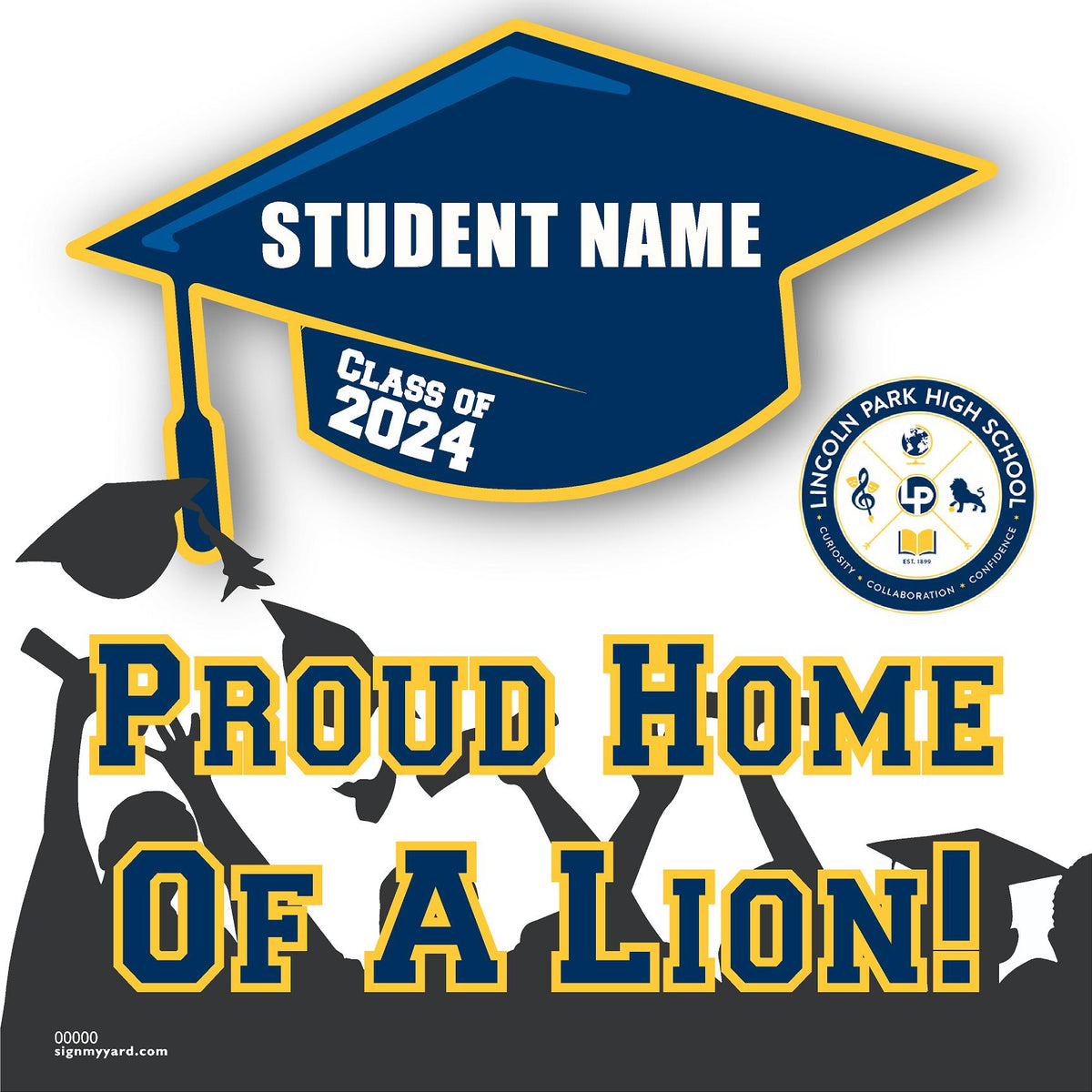 Lincoln Park High School (Chicago) 24x24 Class of 2024 Yard Sign (Opti ...