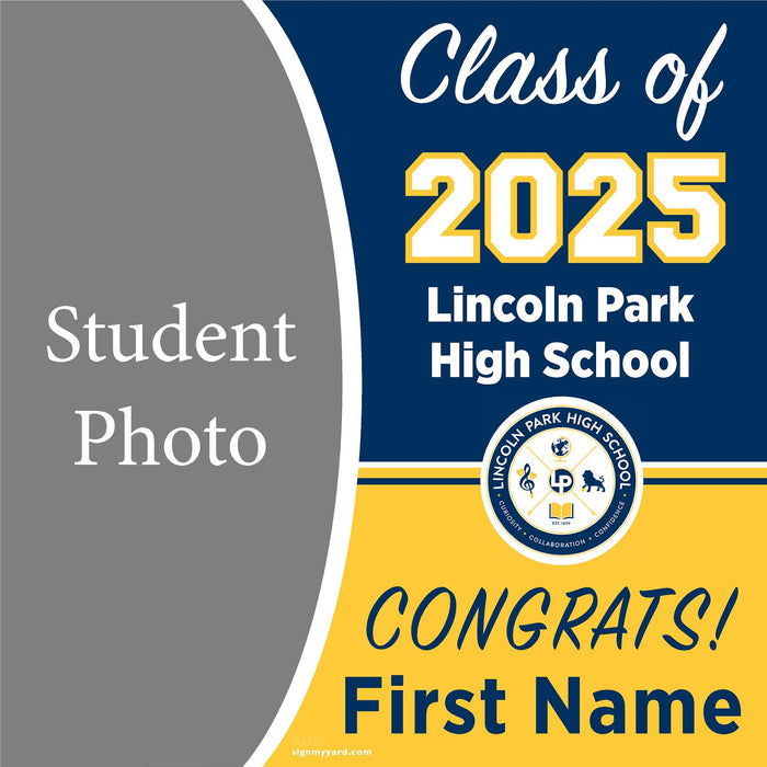 Lincoln Park High School (Chicago) 24x24 Class of 2025 Yard Sign (Option C)