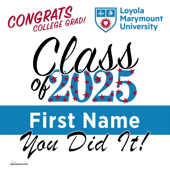 Loyola Marymount University 24x24 Class of 2025 Yard Sign (Option B)