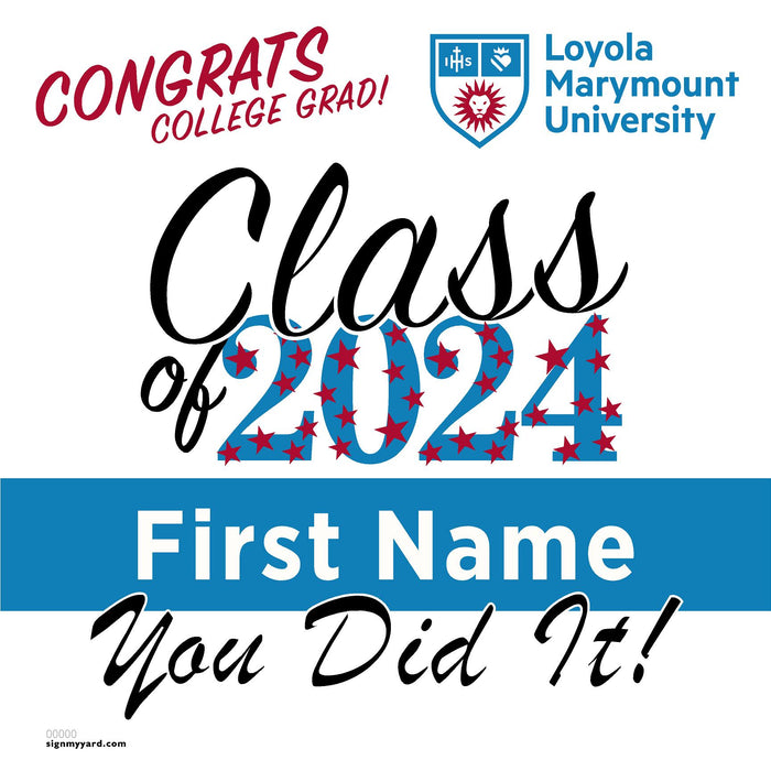 Loyola Marymount University 24x24 Class of 2024 Yard Sign (Option B)