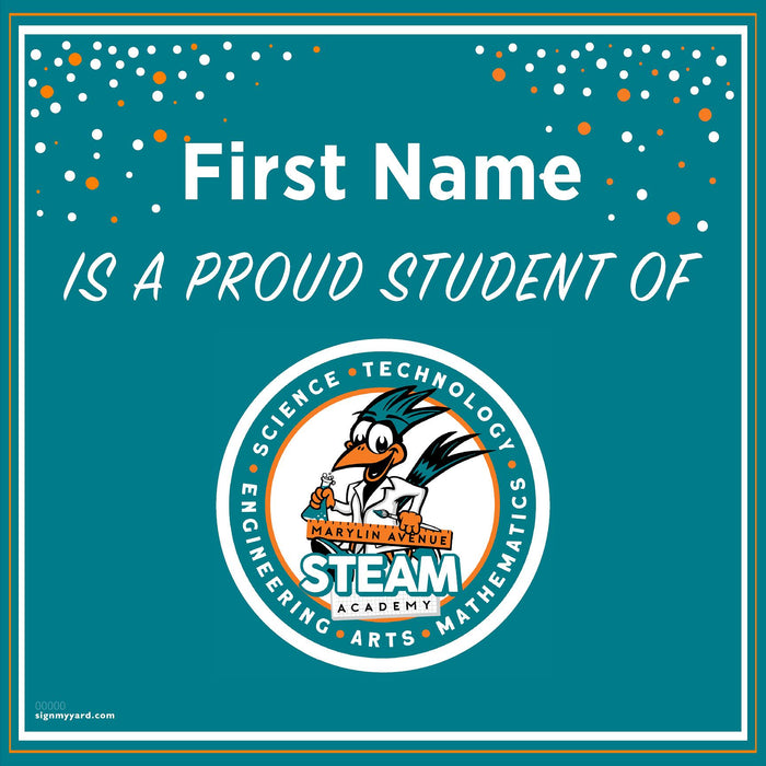 Marylin Avenue STEAM Academy 5th Grade Promotion 24x24 Yard Sign (Option C)