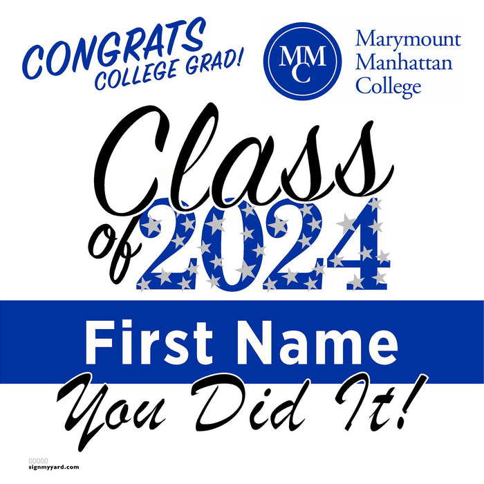 Marymount Manhattan College 24x24 Class of 2024 Yard Sign (Option B)