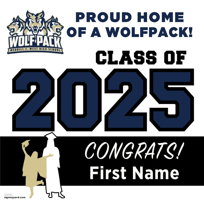 Merrill West High School 24x24 Class of 2025 Yard Sign (Option A)