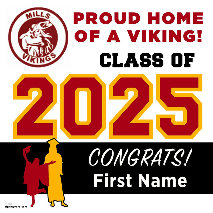 Mills High School 24x24 Class of 2025 Yard Sign (Option A)