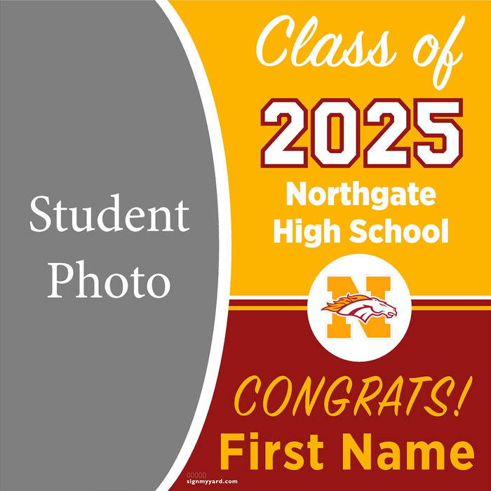 Northgate High School 24x24 Class of 2025 Yard Sign (Option C)