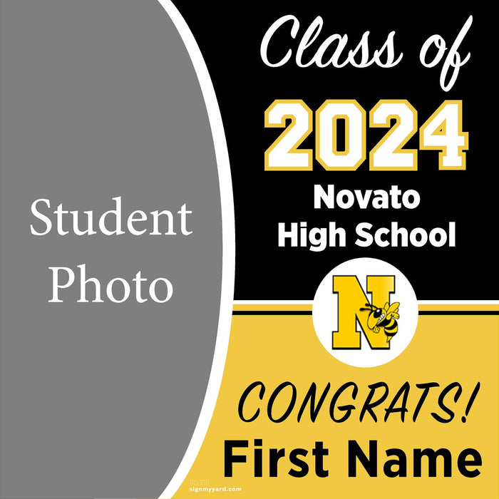 Novato High School 24x24 Class of 2024 Yard Sign with Photo(Option C)