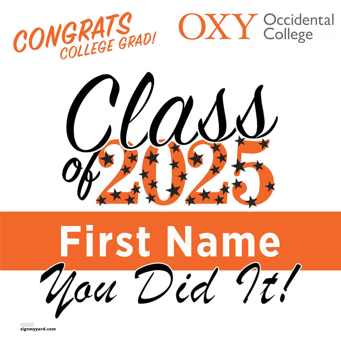 Occidental College 24x24 Class of 2025 Yard Sign (Option B)