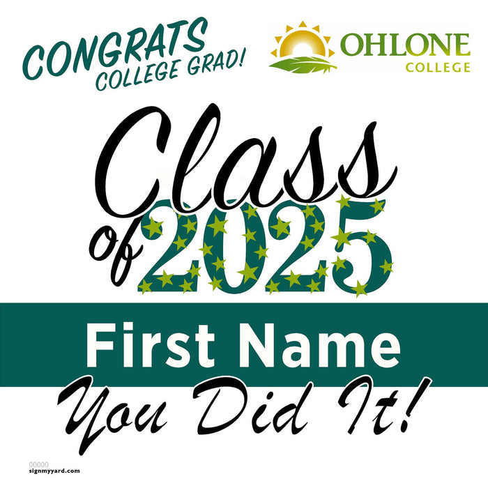 Ohlone College 24x24 Class of 2025 Yard Sign (Option B)