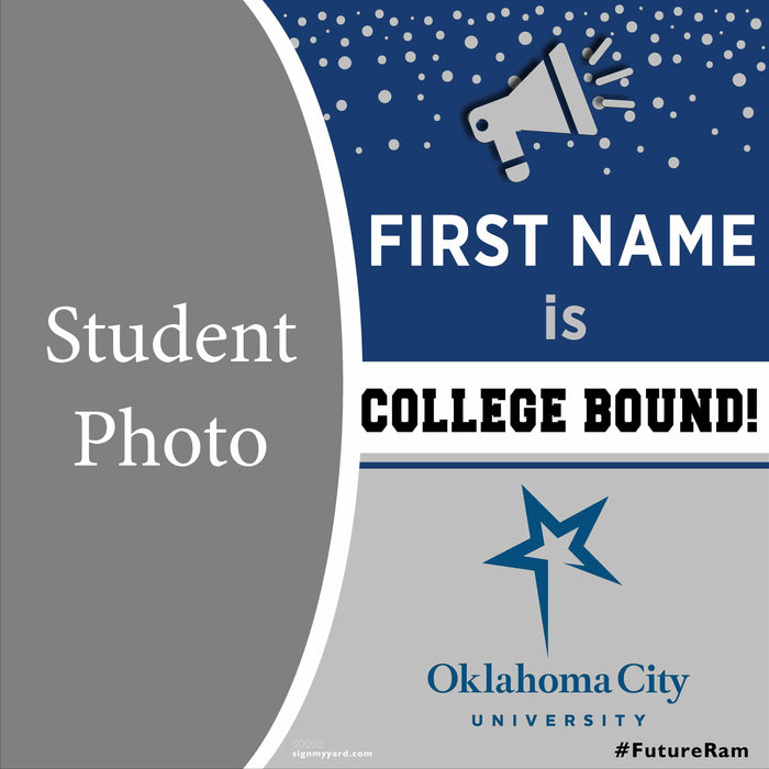 Oklahoma City University 24x24 College Acceptance Yard Sign with Photo(Option C)