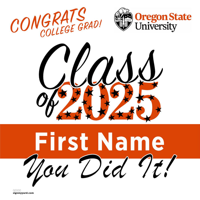 Oregon State University 24x24 Class of 2025 Yard Sign (Option B)