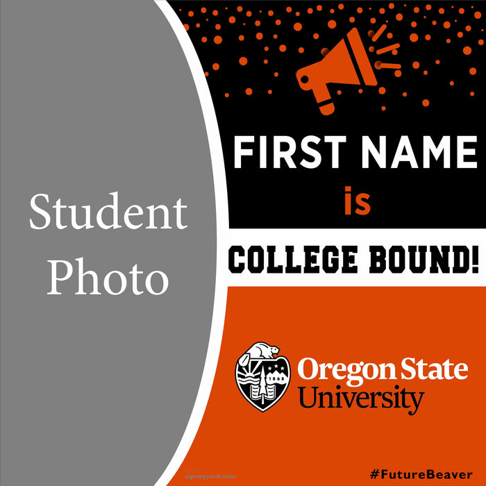 Oregon State University 24x24 College Acceptance Yard Sign with Photo(Option C)