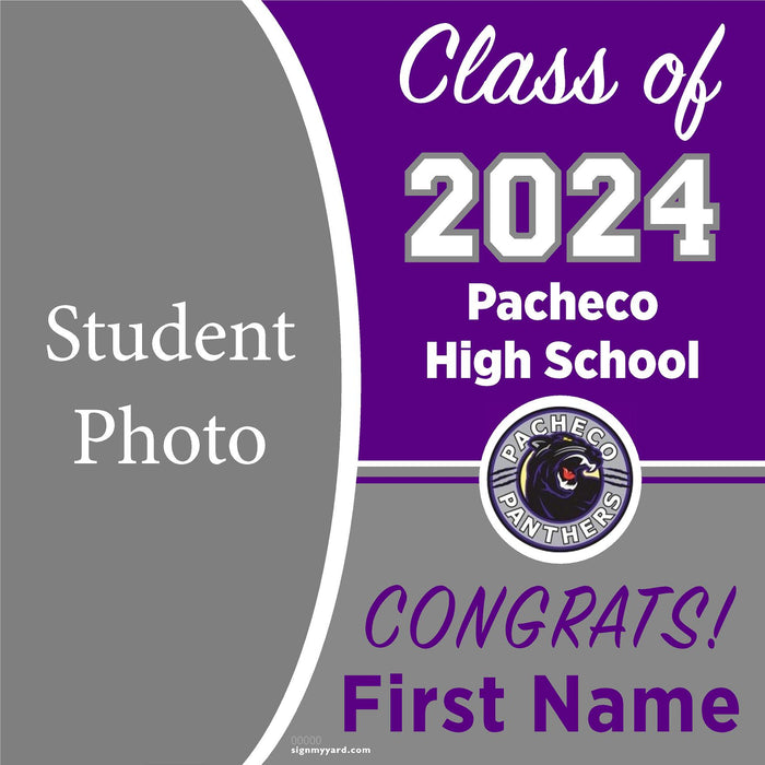 Pacheco High School 24x24 Class of 2024 Yard Sign with Photo(Option C)